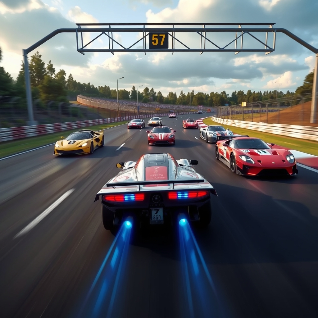 Epic Racing Showdown: A Thrilling HTML5 Game free on mobile or browser